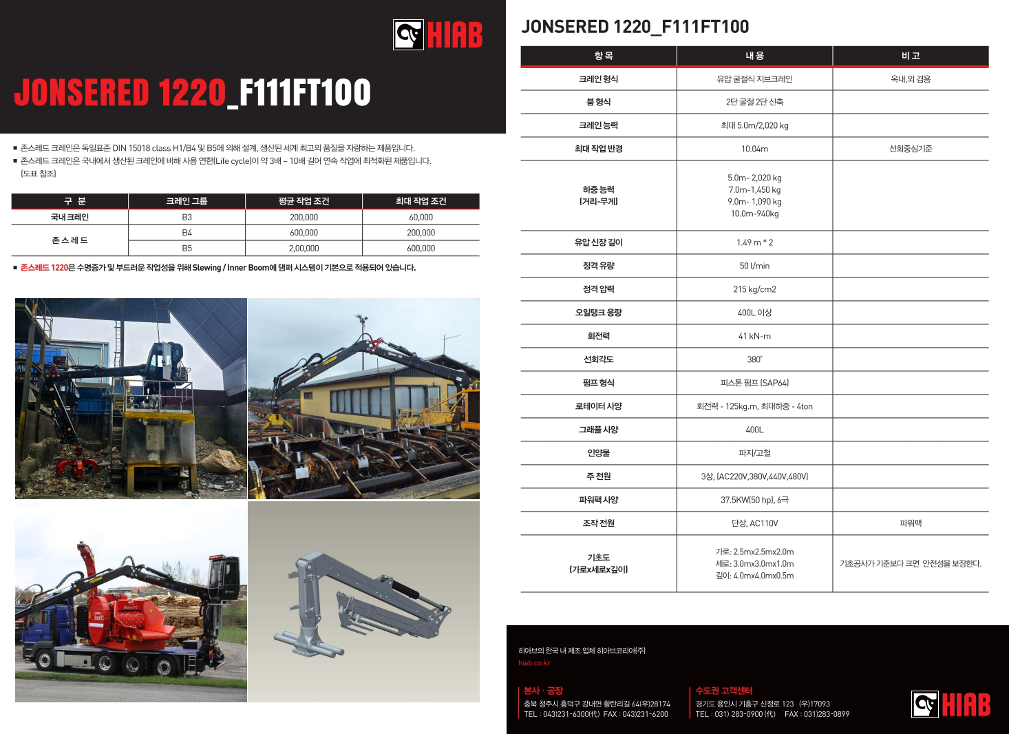 존스레드 집게 크레인